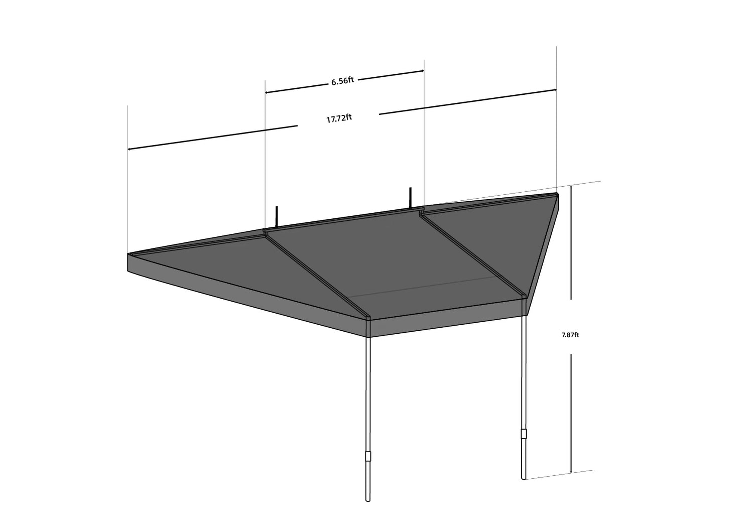 THE  BAT WING - 180 ̊  FREE STANDING AWNING