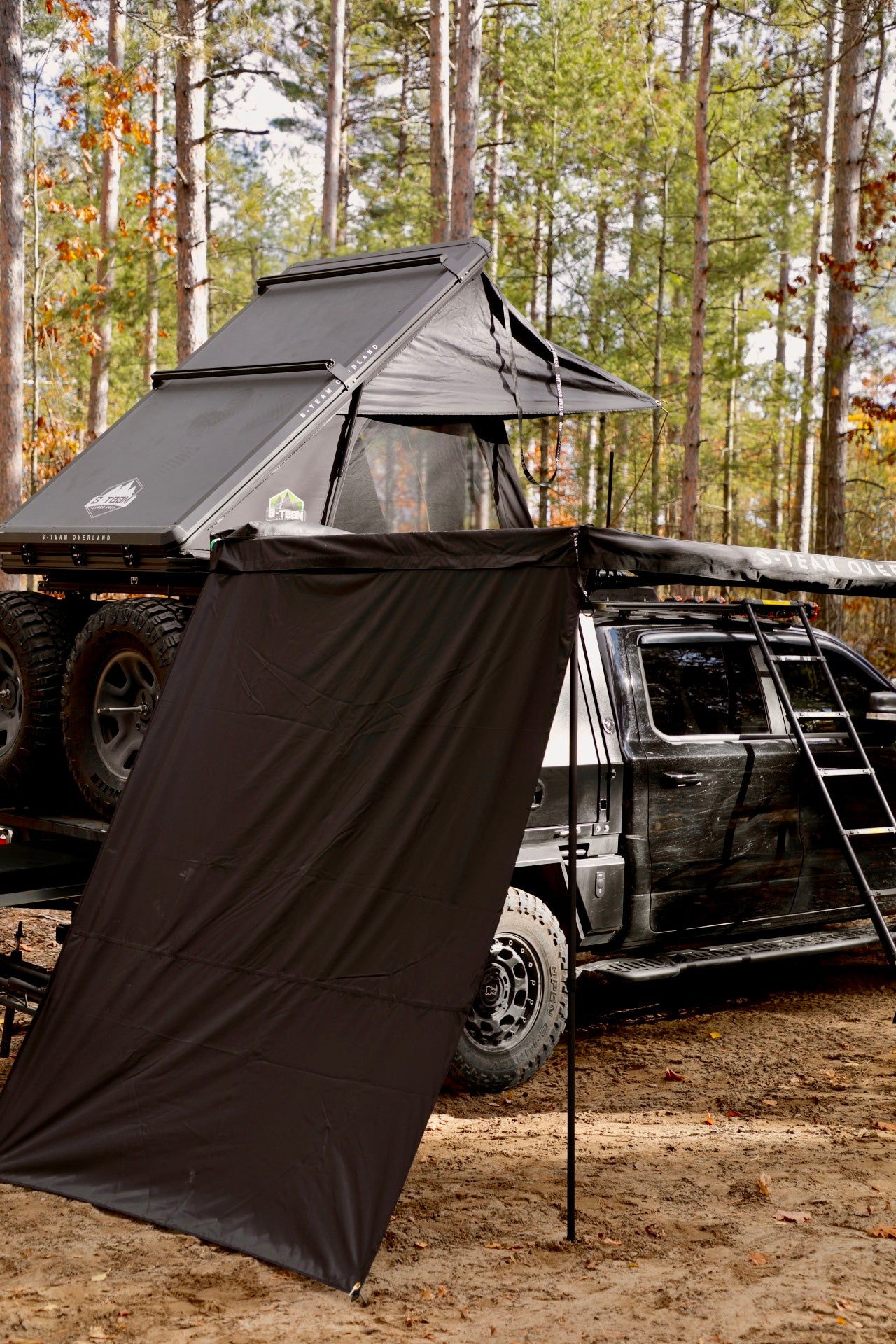 THE OUTPOST - AUTOMATIC POP UP FREE STANDING SIDE AWNING