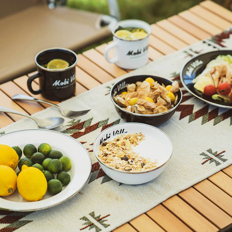 Enamel Bowl & Plate
