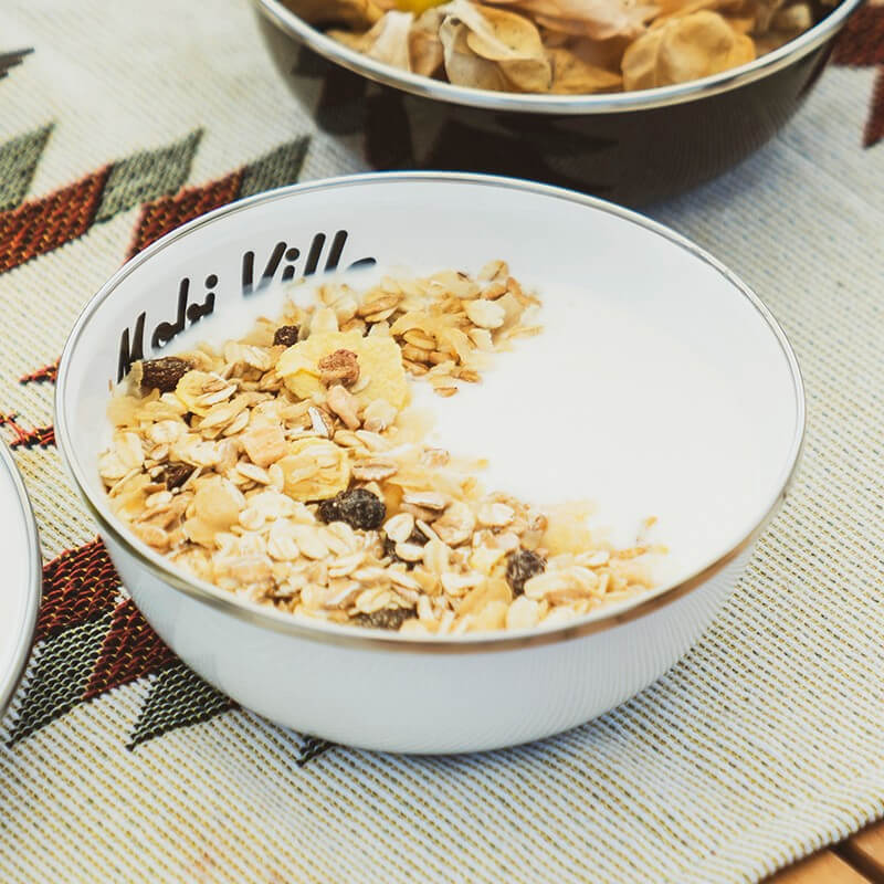 Enamel Bowl & Plate