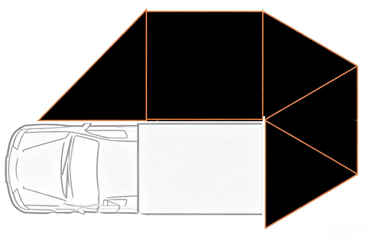 THE WING PLUS - 270 ̊  FREE STANDING AWNING (Black)